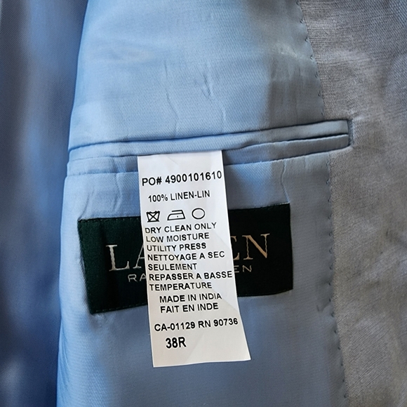 NWT Ralph Lauren Polo Jacket Light Blue Lassiter Blazer Jacket Sports-Coat 38R - Picture 5 of 8